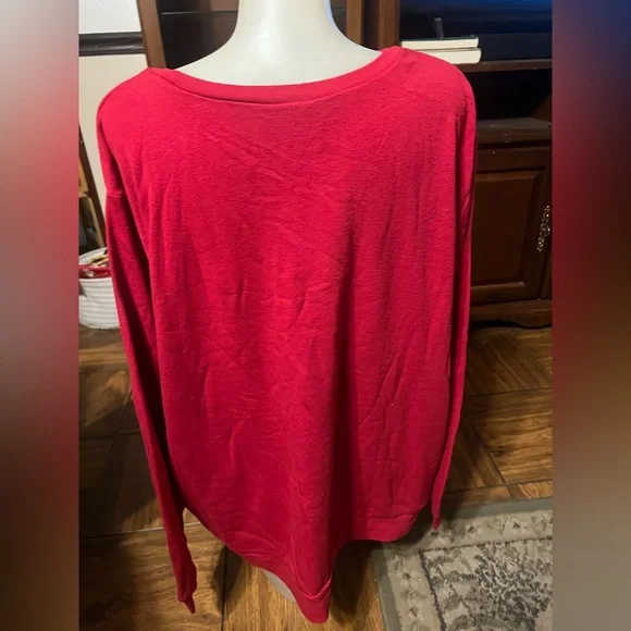 Vibrant Red Women's 'Secret Elf' Sweatshirt - Picture 2 of 3